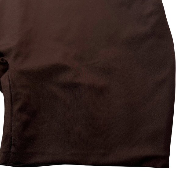 SKIMS All-In-One Shine Mock Neck Mid Thigh Onesie Cocoa 3X - Picture 7 of 11